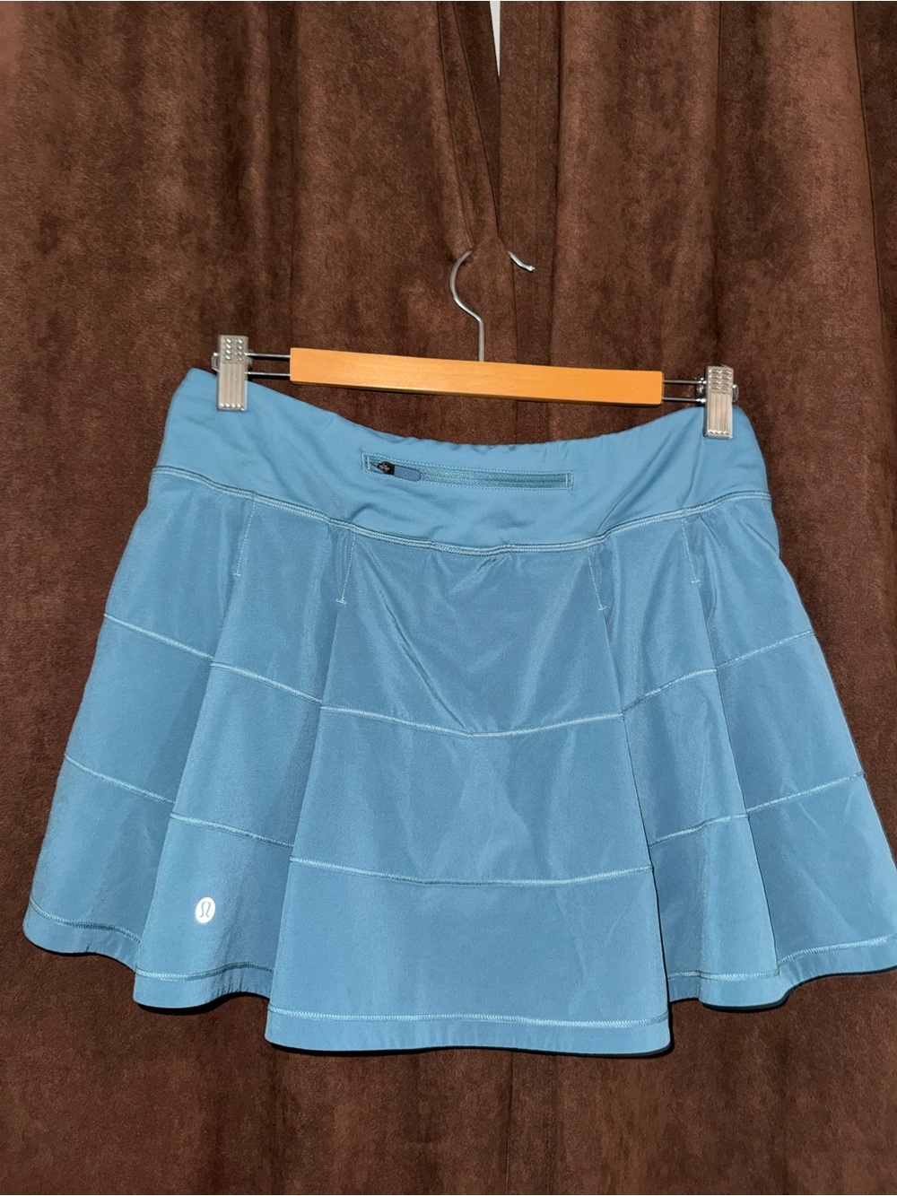 Lululemon Pace Rival MR Skirt Long 15" Hawaiian Blue HWIB Size:8 tall - Picture 3 of 6